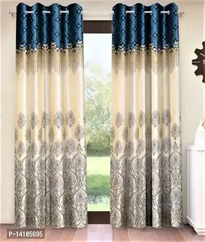 TLF Eyelet Printd Polycotton Curtain for Door-thumb0