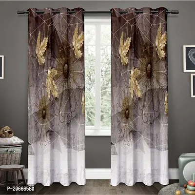 Cotton curtain Polyester Light Filtering Printed Curtain for Home, Office, Kids Room pack of 1-thumb0