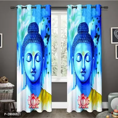 Cotton curtain Polyester Light Filtering Printed Curtain for Home, Office, Kids Room