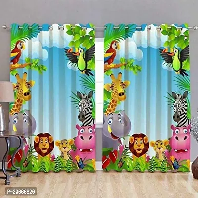 Cotton curtain Polyester Light Filtering Printed Curtain for Home, Office, Kids Room-thumb0