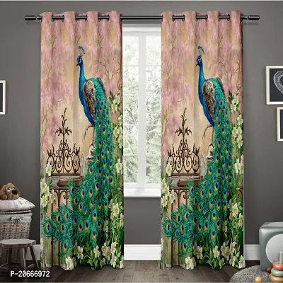 Cotton curtain Polyester Light Filtering Printed Curtain for Home, Office, Kids Room-thumb0