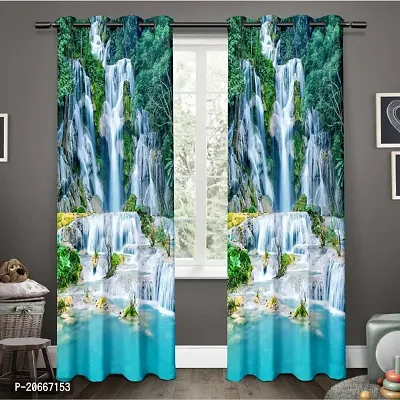 Cotton curtain Polyester Light Filtering Printed Curtain for Home, Office, Kids Room-thumb0