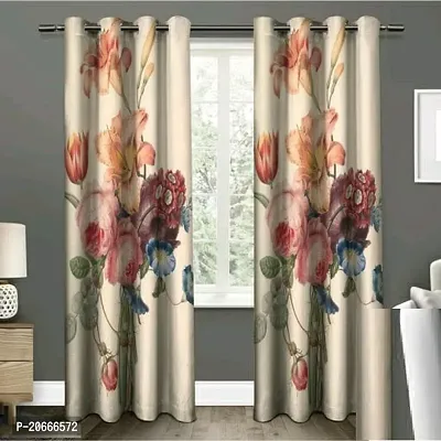 Cotton curtain Polyester Light Filtering Printed Curtain for Home, Office, Kids Room pack of 1-thumb0