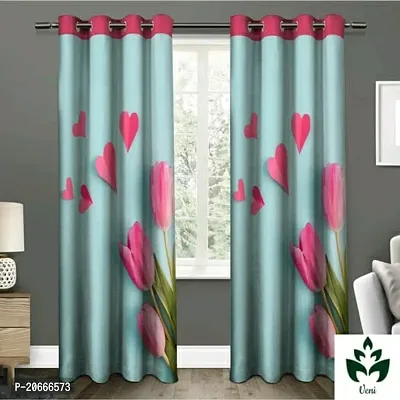 Cotton curtain Polyester Light Filtering Printed Curtain for Home, Office, Kids Room pack of 1-thumb0