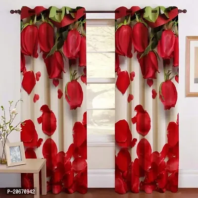 Cotton curtain Polyester Light Filtering Printed Curtain for Home, Office, Kids Room-thumb0