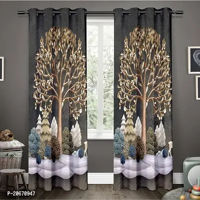 Cotton curtain Polyester Light Filtering Printed Curtain for Home, Office, Kids Room