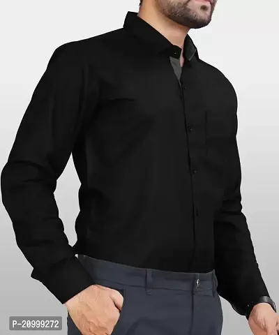 Men Pattern Solid Cotton Shirt-thumb3