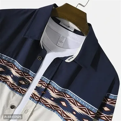 Multicoloured Cotton Printed Casual Shirts For Men-thumb3