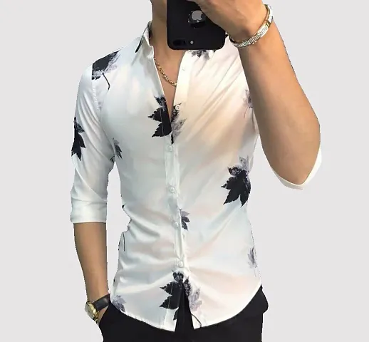 Party Wear Cotton Short Sleeves Shirt