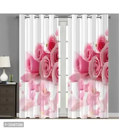 TRAMB  Polyester Light Filtering Printed Curtain for Home, Office, Kids Room PACK OF 1