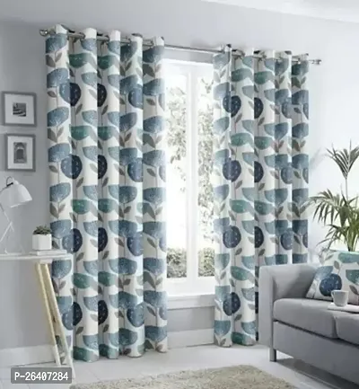 TRAMB  Polyester Light Filtering Printed Curtain for Home, Office, Kids Room PACK OF 1