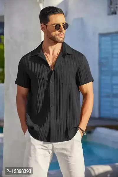 Grey Cotton Colourblocked Casual Shirts For Men-thumb0