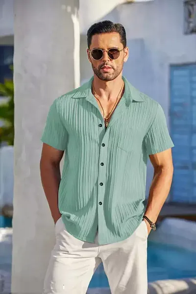 Trendy Long Sleeves Party Wear Cotton Shirt For men