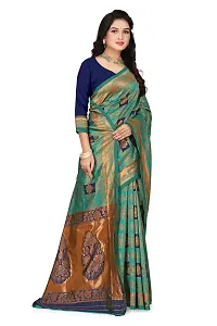 Classic Art Silk Jacquard Saree with Blouse piece-thumb2