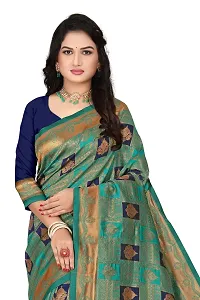 Classic Art Silk Jacquard Saree with Blouse piece-thumb3