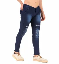 Stylish Blue Denim Mid-Rise Jeans For Men-thumb2