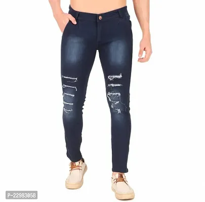 Stylish Grey Denim Mid-Rise Jeans For Men-thumb0