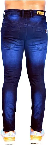 Stylish Blue Denim High-Rise Jeans For Men-thumb1