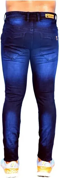 Stylish Blue Denim High-Rise Jeans For Men-thumb2