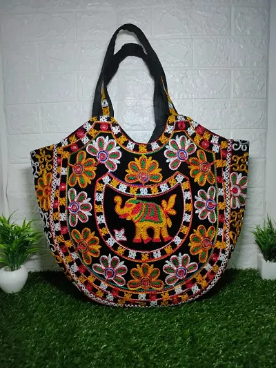 Jaipuri Silk Embroidered Handbags For Women