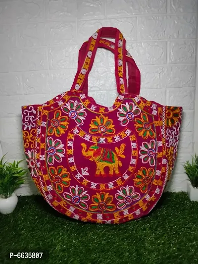Jaipuri Elephant Embroidered Handbag