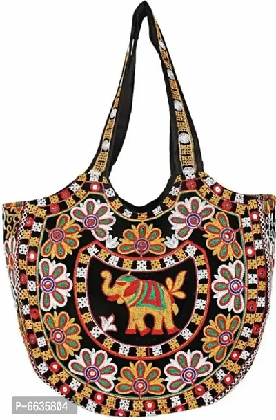 Jaipuri Elephant Embroidered Handbag-thumb2