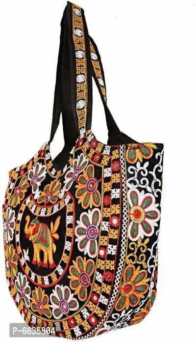 Jaipuri Elephant Embroidered Handbag-thumb3
