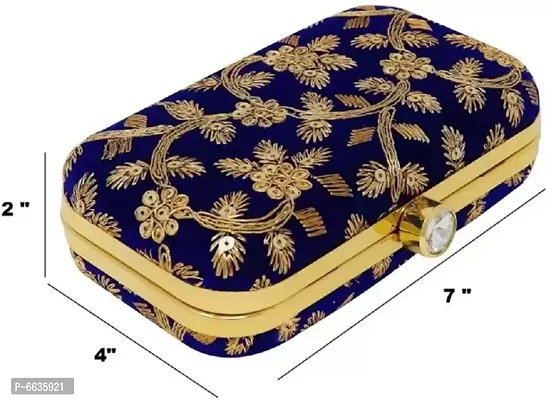 Jaipuri Embroidered Box Clutch-thumb3