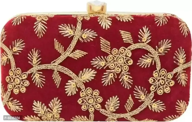 Jaipuri Embroidered Box Clutch-thumb2