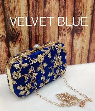 Stylist Velvet Clutches For Women