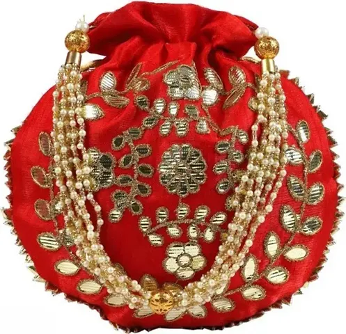 Beautiful Gota Work Ethnic Potli For Women