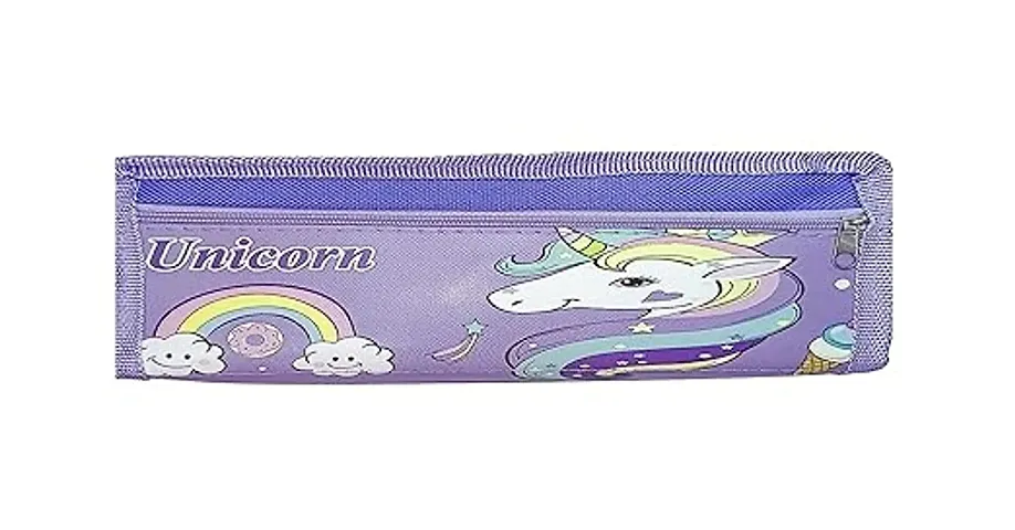 Unicorn Soft Pouch Canvas Pencil Box For Kids, Boys and Girls