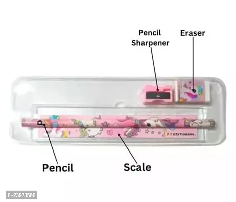 Disney Princess Design Metal Pencil Set Box For Girls Disney Art Metal Pencil Box  (Set of 1, Pink)-thumb4