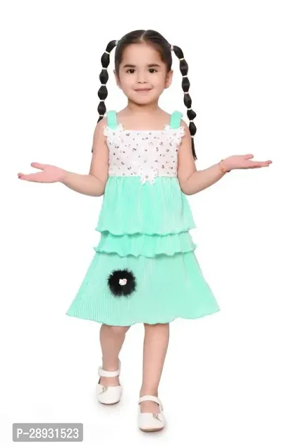 Stylish Multicoloured Cotton Dress For Girls