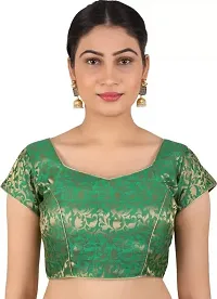 Combo of Sweetheart Neck Blouse Black and Green-thumb3