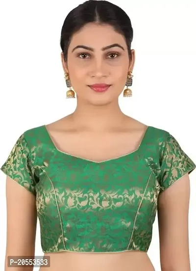 Combo of Sweetheart Neck Blouse Black and Green-thumb4