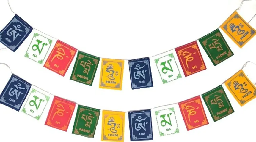 Buddhist Prayer Flags (6 x 8, 75) -Pack of 2