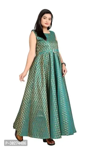 GREEN STYLISH WOMEN GOWN-thumb0