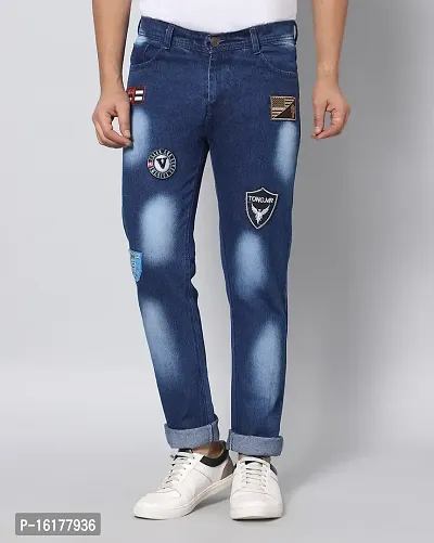 Stylish Cotton Blend  Mid-Rise Jeans For Men