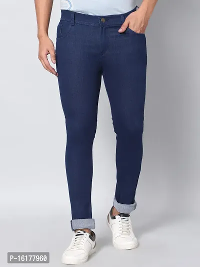 Stylish Cotton Blend  Mid-Rise Jeans For Men