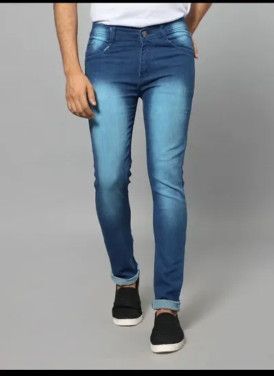 Stylish Denim Lycra Blend Jeans For Men