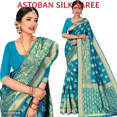 Classic Banarasi Silk Jacquard Saree with Blouse piece-thumb0