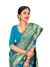 Classic Banarasi Silk Jacquard Saree with Blouse piece-thumb3