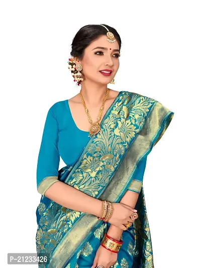 Classic Banarasi Silk Jacquard Saree with Blouse piece-thumb4