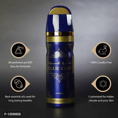 Buy Nusuk Blue Oud Premium Imported Deodorant Fresh Soothing