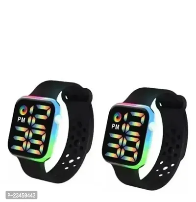 Trending Black Disco Squre LED digital watch stylish watch combo pack of 2