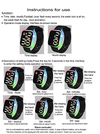 Trending Black Disco Squre LED digital watch stylish watch combo pack of 2-thumb3