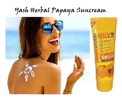 Face and Body Cleansing Scrub Gel (100 ml) , Skin Sunlight Cream  papaya flaver sunscream  With Free Lip balm pack of 4-thumb3