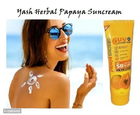 Face and Body Cleansing Scrub Gel (100 ml) , Skin Sunlight Cream  papaya flaver sunscream  With Free Lip balm pack of 4-thumb4