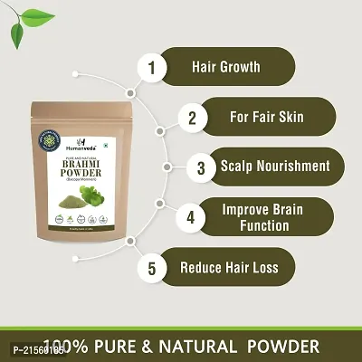 Humanveda Natural Hibiscus, Bhringraj  Brahmi Powder Combo Pack | Hair Growth | Skin  Healthy Hair Care | 100 * 3=300gm-thumb2